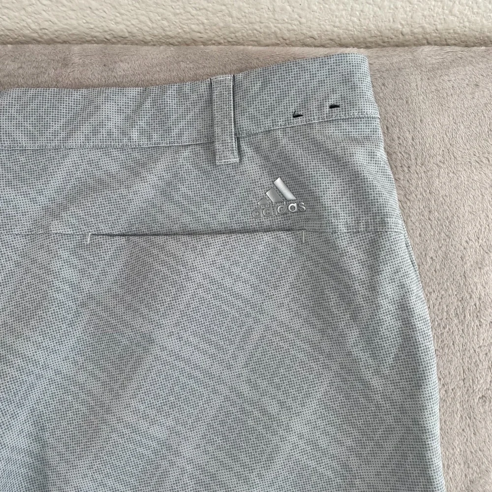 Adidas Performance Golf Pants Men 38x32 Grey Geometric AOP Stretch Straight NWOT